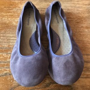 New Hush Puppies Chaste Ballet Purple Suede Sz 10